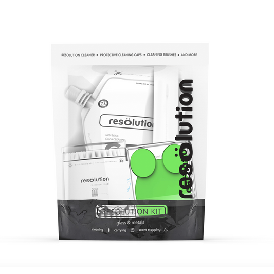 Ooze Resolution Spotless Cleaning Kit w/ Caps - Discreet Smoker