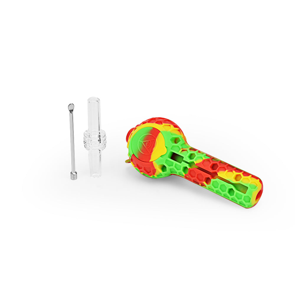 Ritual - 4'' Silicone Nectar Spoon - Rasta - Discreet Smoker