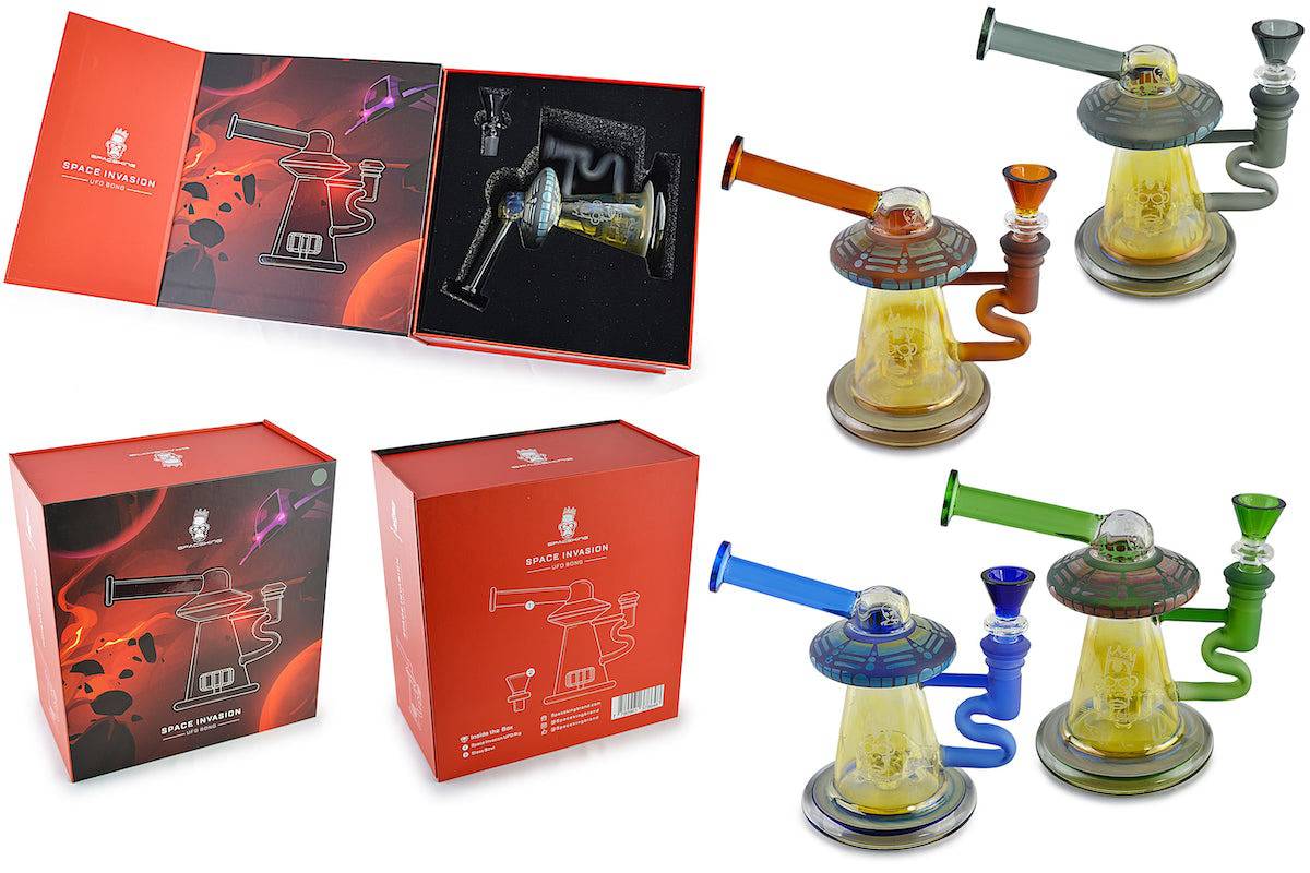 Space King Glass - 'Space Invasion' UFO Bong - Discreet Smoker