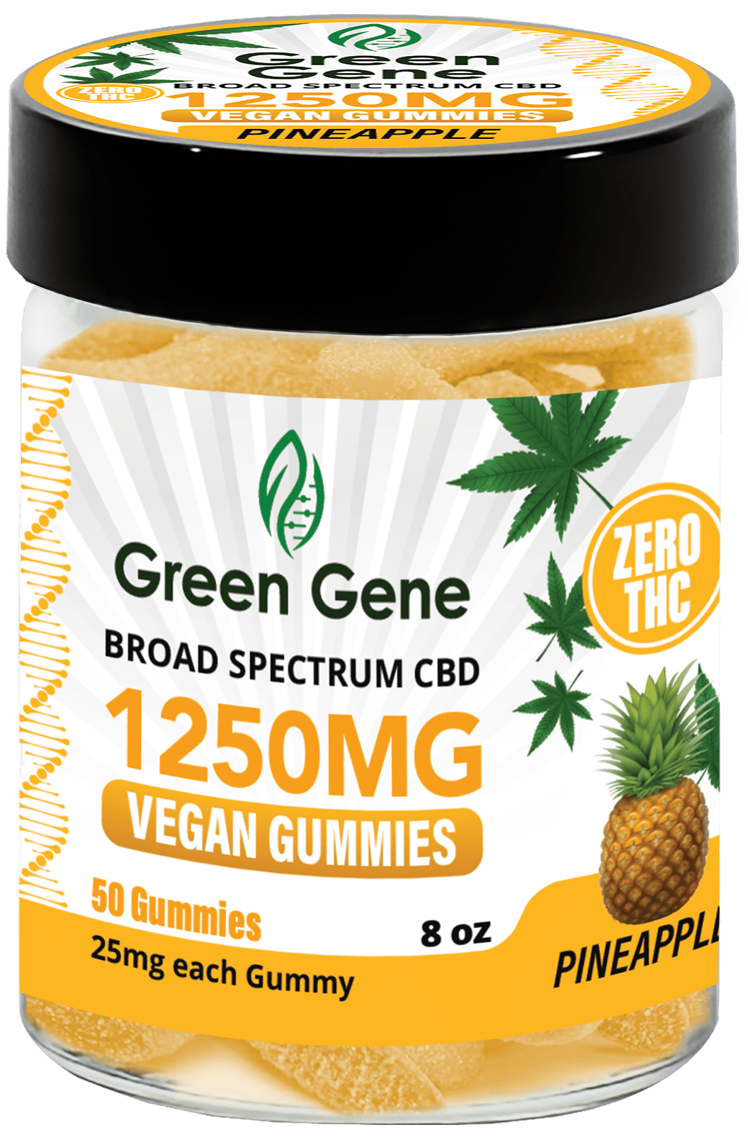 Green Genie CBD Vegan Pectin Infused Gummies w/ B12 Vitamins (625MG - 2500MG) - Discreet Smoker