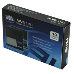 AWS Series Digital Pocket Scale - 1000g x 0.1g / Black - Discreet Smoker