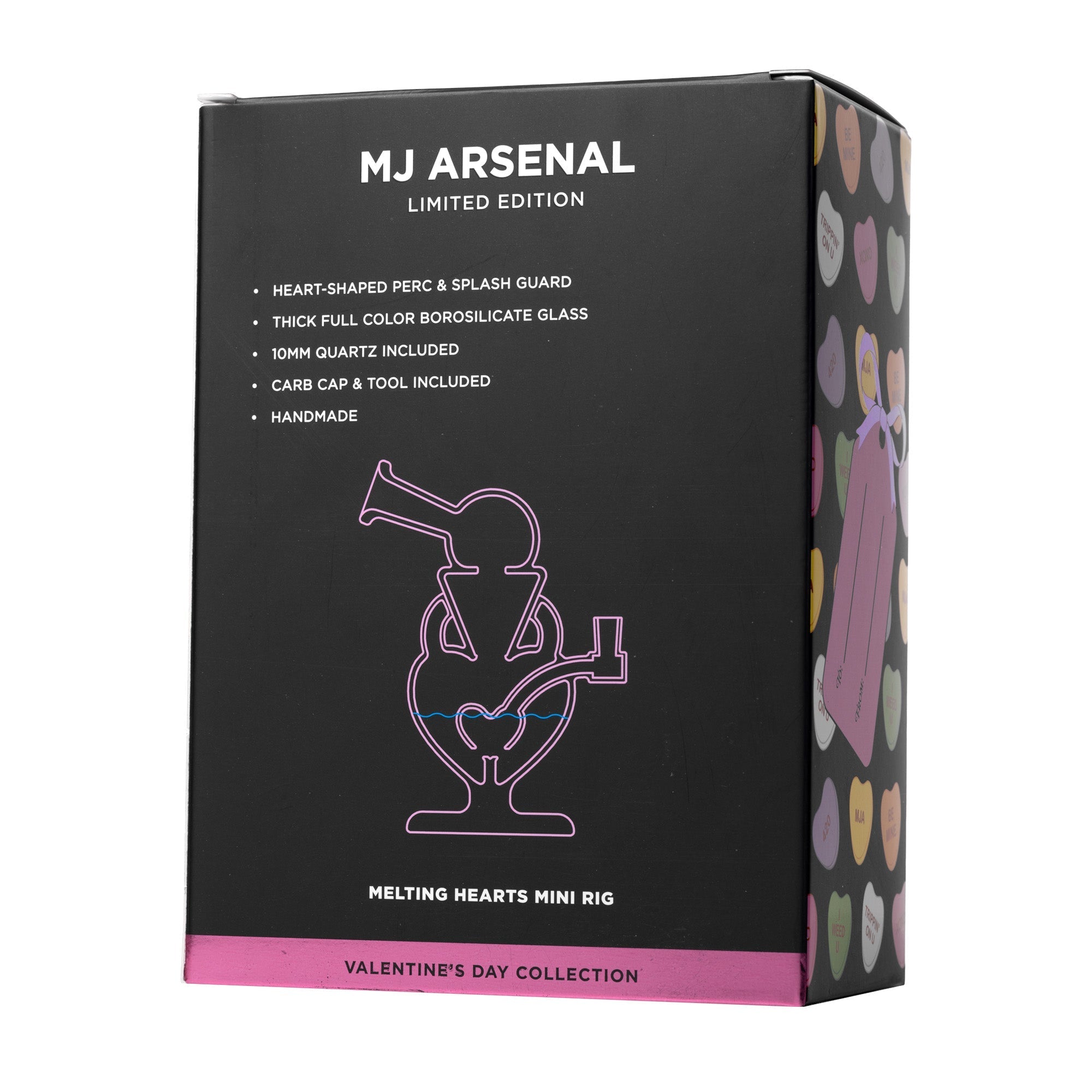 MJ Arsenal Melting Hearts Mini Dab Rig Valentine's Day - Discreet Smoker