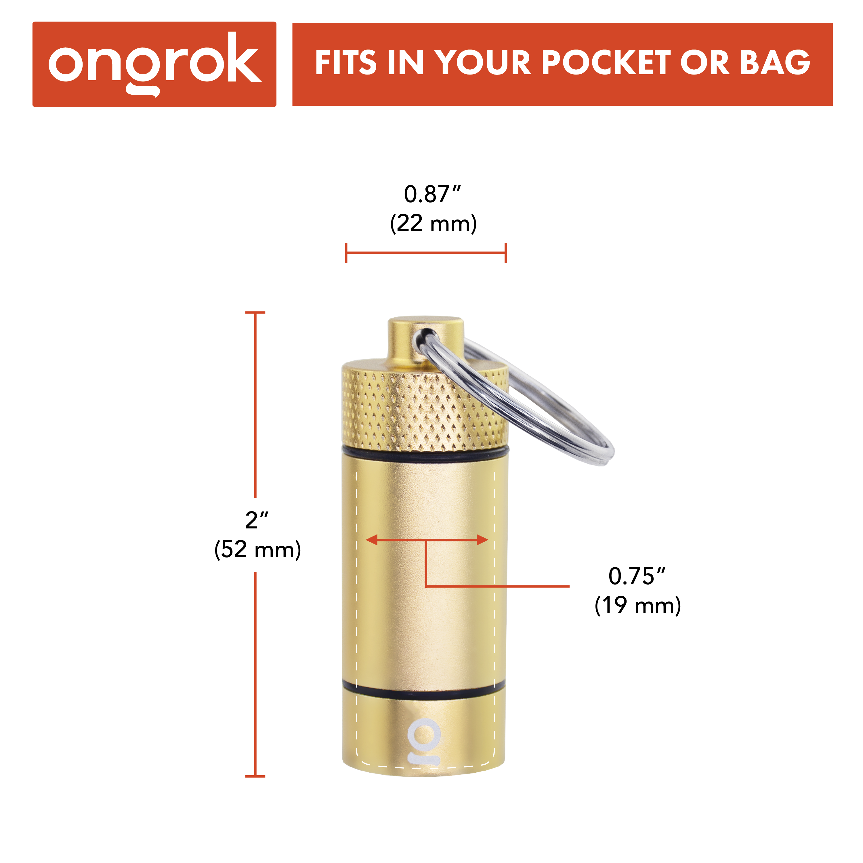 Ongrok Small Storage Keychain - Discreet Smoker