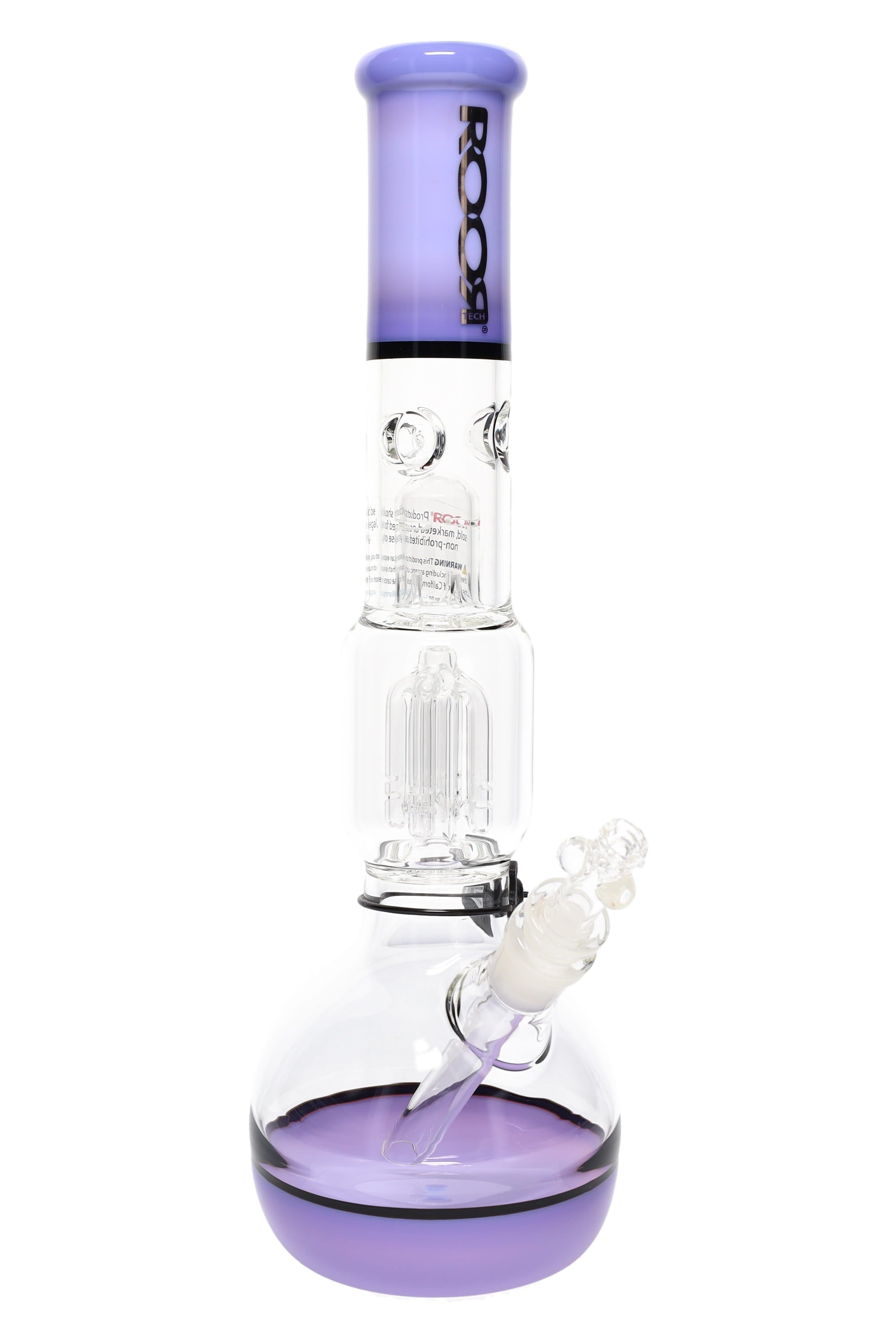 ROOR Tech 14" Multicolor Bubble Base Bong – GOG with Tree Perc - Discreet Smoker