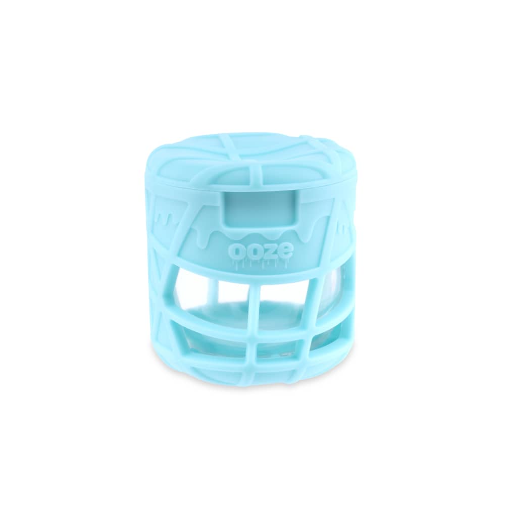 Ooze Prizm Silicone-Wrapped Glass Stash Jar - Discreet Smoker