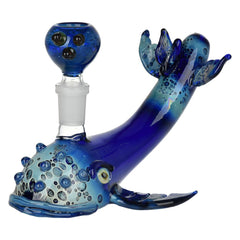 Whale of the Depths Glass Water Pipe - 6.75" / 14mm F - Discreet Smoker