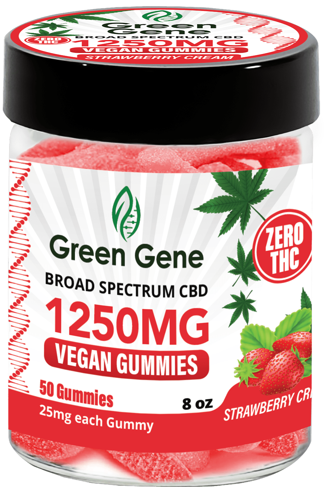 Green Genie CBD Vegan Pectin Infused Gummies w/ B12 Vitamins (625MG - 2500MG) - Discreet Smoker