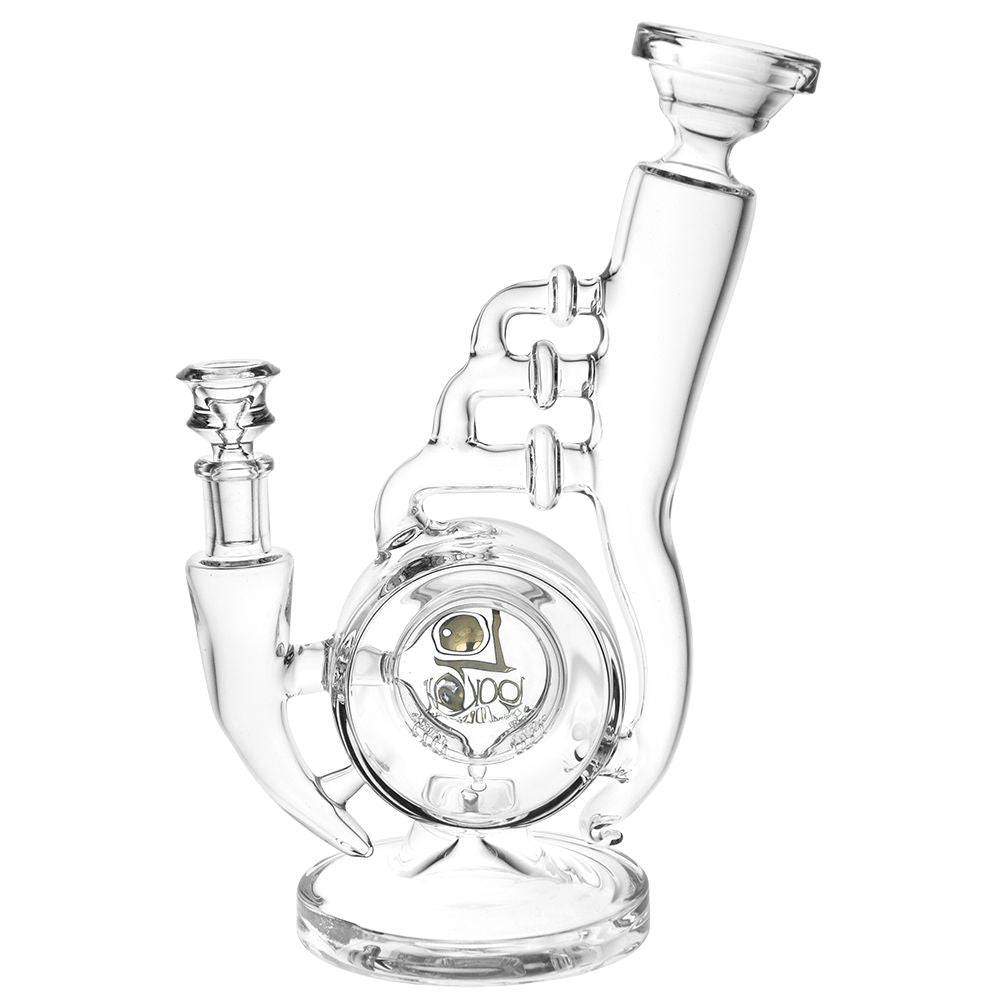 Lookah Glass Warped Recycler Water Pipe | 10.5" | 14mm F - Discreet Smoker