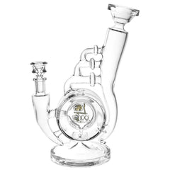 Lookah Glass Warped Recycler Water Pipe | 10.5" | 14mm F - Discreet Smoker