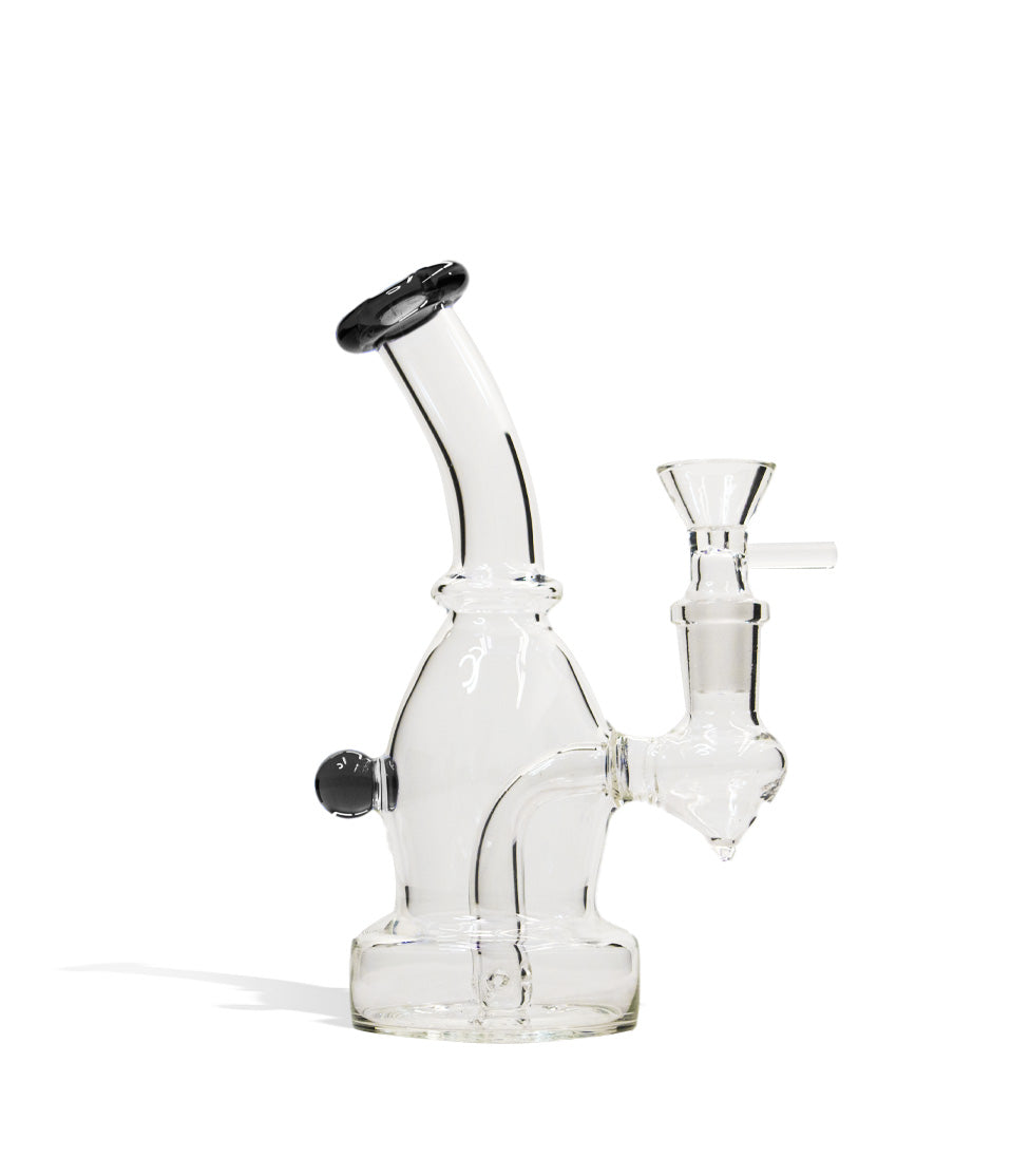 6 Inch Glass Water Pipe with Colored Lip - Discreet Smoker