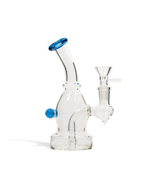 6 Inch Glass Water Pipe with Colored Lip - Discreet Smoker