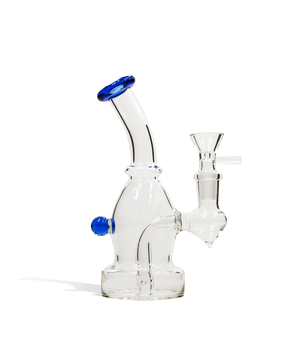 6 Inch Glass Water Pipe with Colored Lip - Discreet Smoker