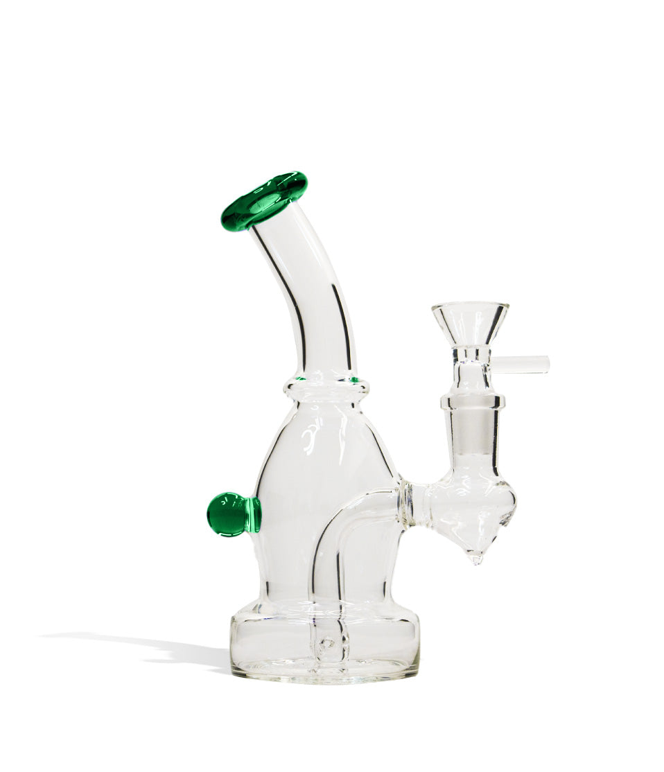 6 Inch Glass Water Pipe with Colored Lip - Discreet Smoker