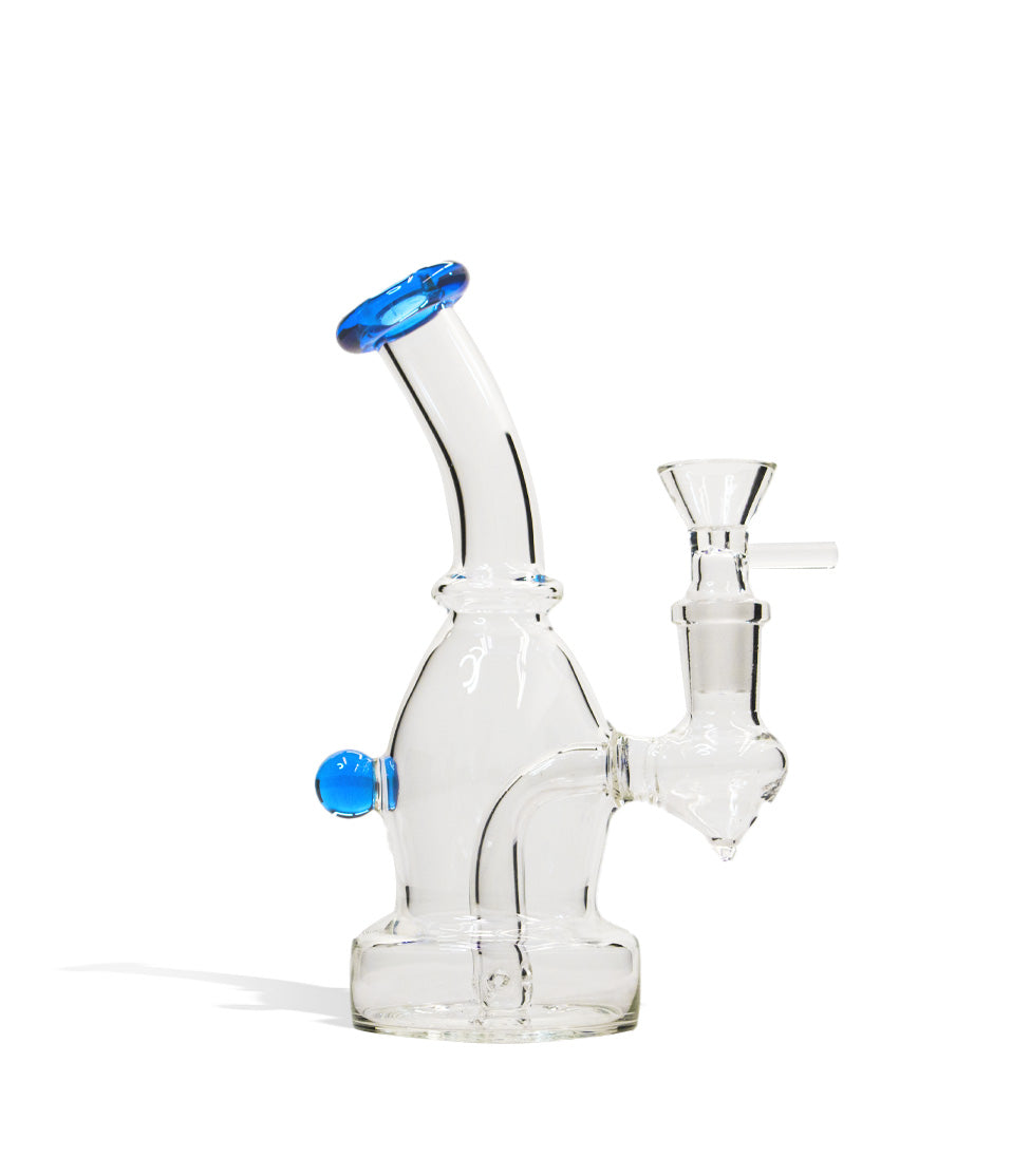 6 Inch Glass Water Pipe with Colored Lip - Discreet Smoker