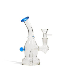 6 Inch Glass Water Pipe with Colored Lip - Discreet Smoker
