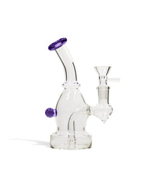 6 Inch Glass Water Pipe with Colored Lip - Discreet Smoker