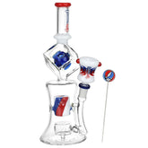 Grateful Dead x Pulsar Tesseract Hypercube Glass Water Pipe - Discreet Smoker
