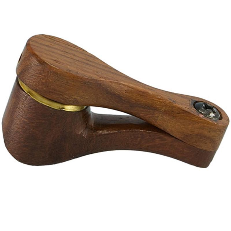 Wooden Swivel Hand Pipe - Discreet Smoker
