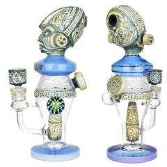 Pulsar Hieroglyph Series High Priestess Water Pipe - 11"/14mm F/Colors Vary - Discreet Smoker