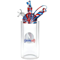 Grateful Dead x Pulsar Silicone & Glass Gravity Water Pipe - 11"/14mm F - Discreet Smoker