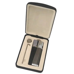 Cigarette lighter with its packaging on a white background