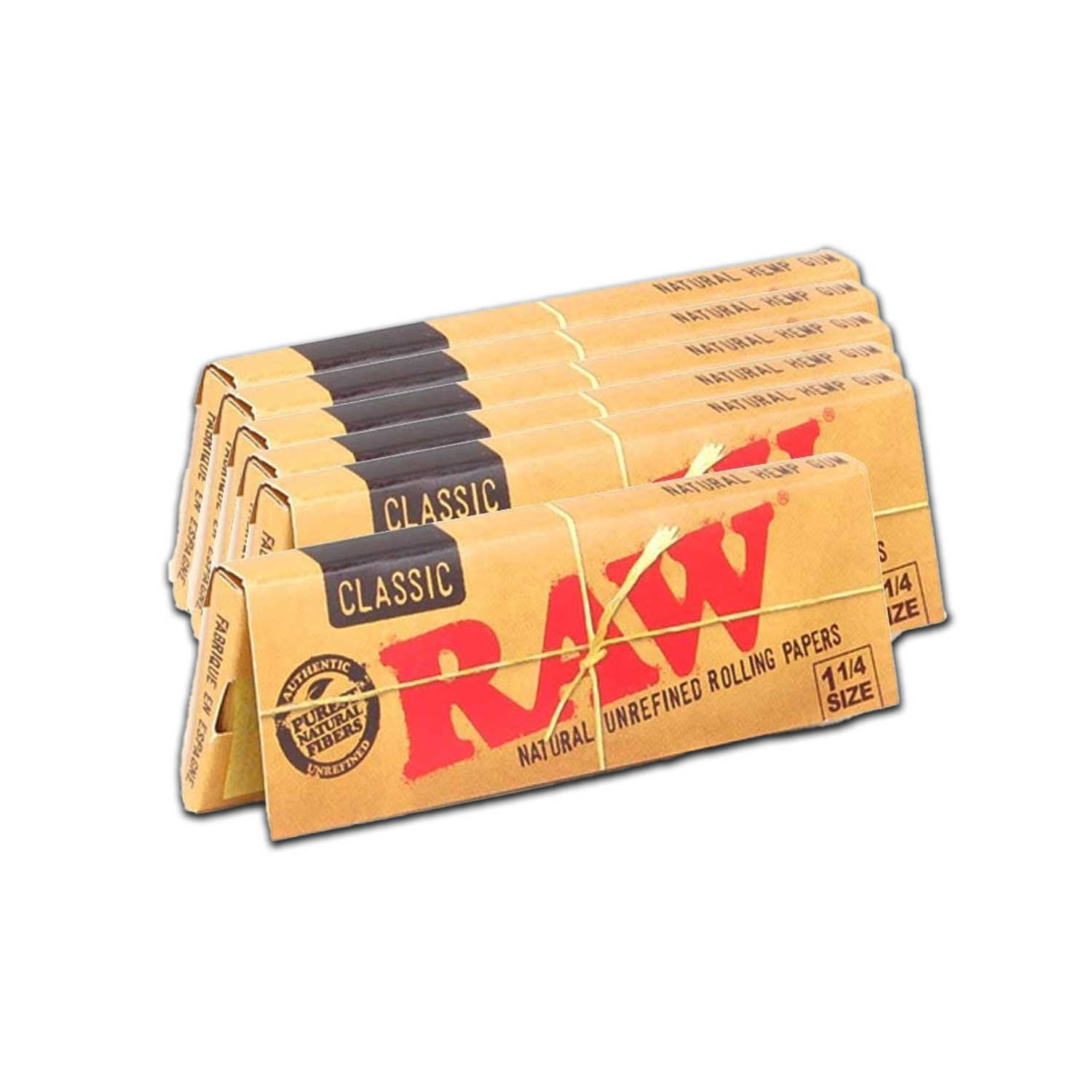 RAW Classic 1 1/4 Rolling Papers (Pack of 6) - Discreet Smoker