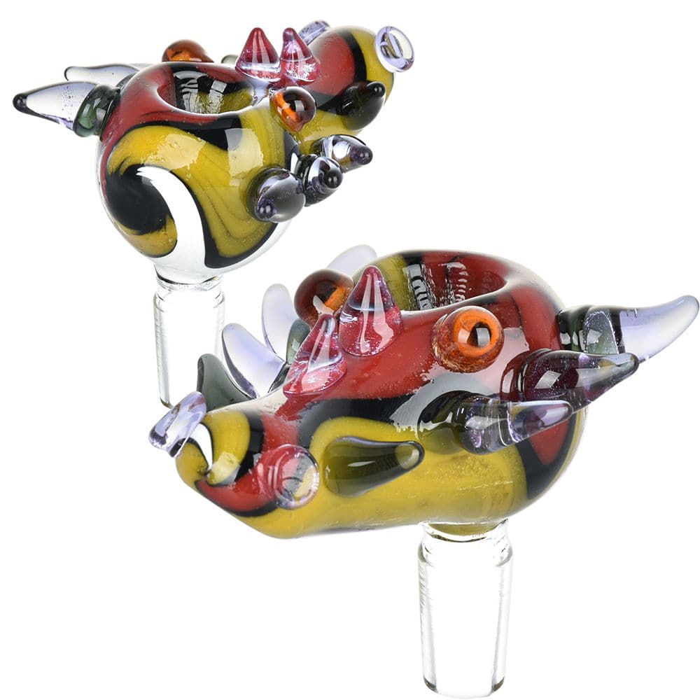 Earth & Ice Wig Wag Dragon Head Herb Slide - 14mm M - Discreet Smoker