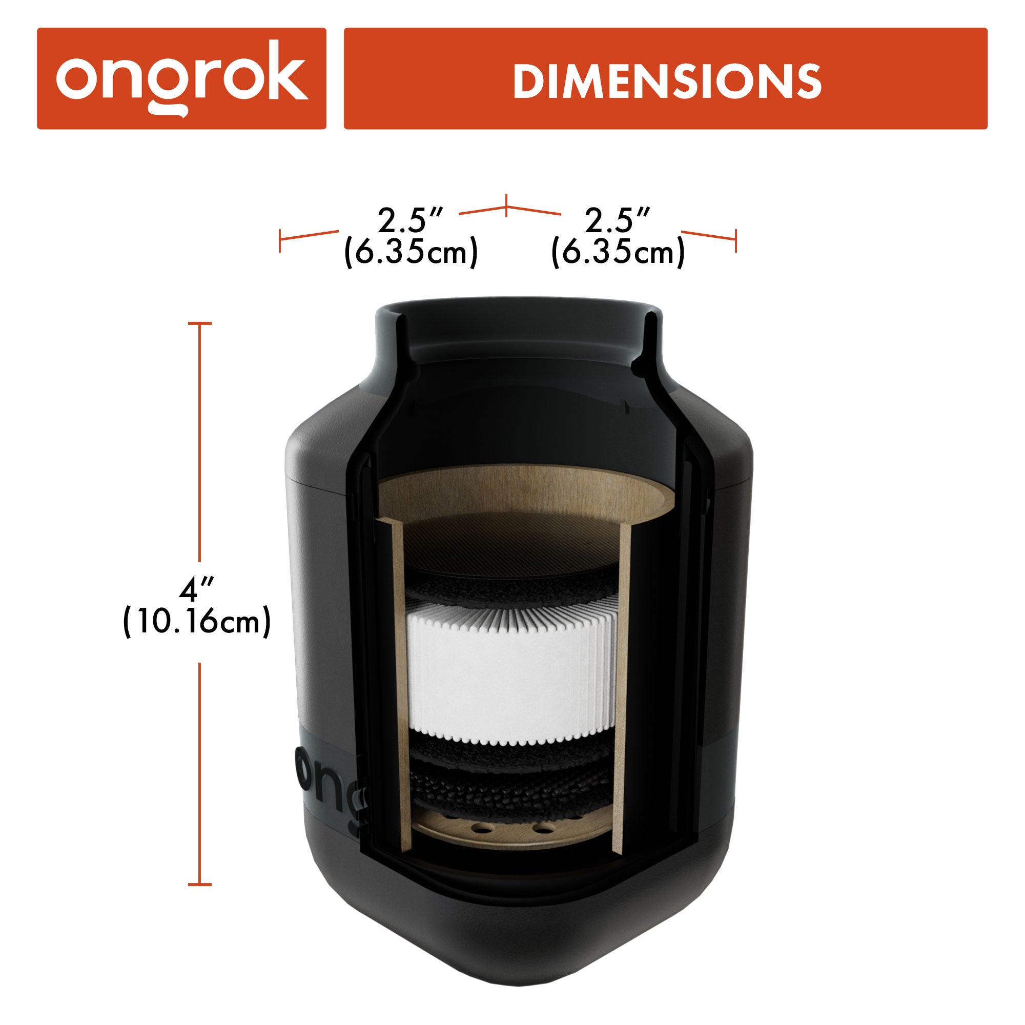 Ongrok Personal Air Filter with Replaceable Cartridges - Discreet Smoker