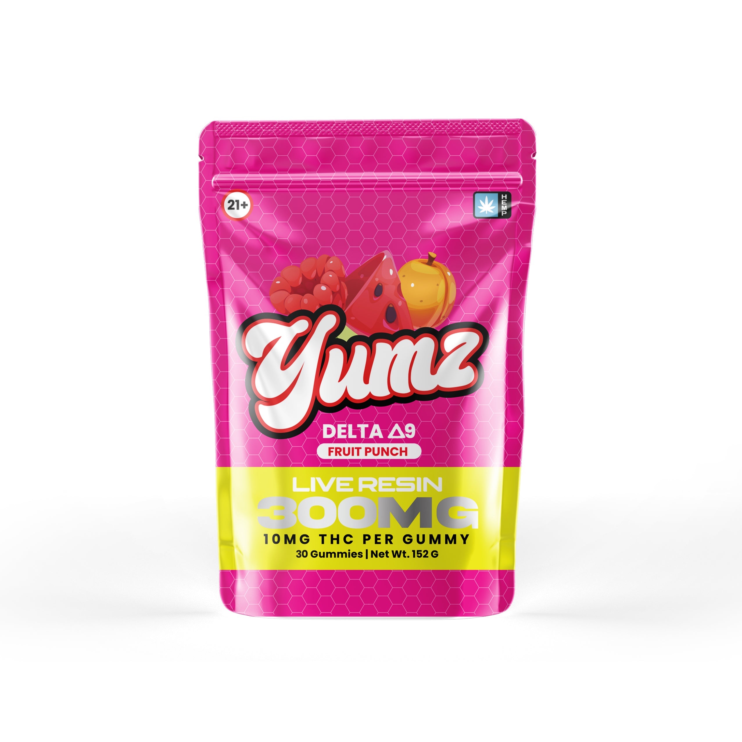 THC Gummies - Delta 9 THC - YUMZ LAB - Fruit Punch - Discreet Smoker