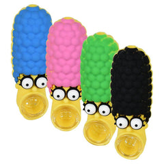 Marge Simpson Hair Lady Silicone Hand Pipe - 3.5" - Discreet Smoker
