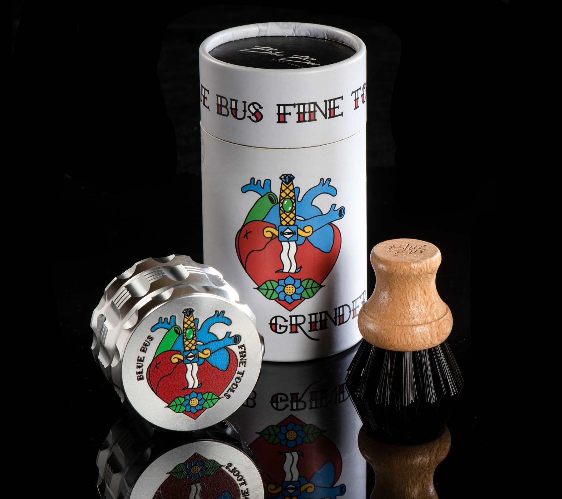 Bluebus GA 2.5 Inch Grinder Silver (Old School Edition) - Discreet Smoker