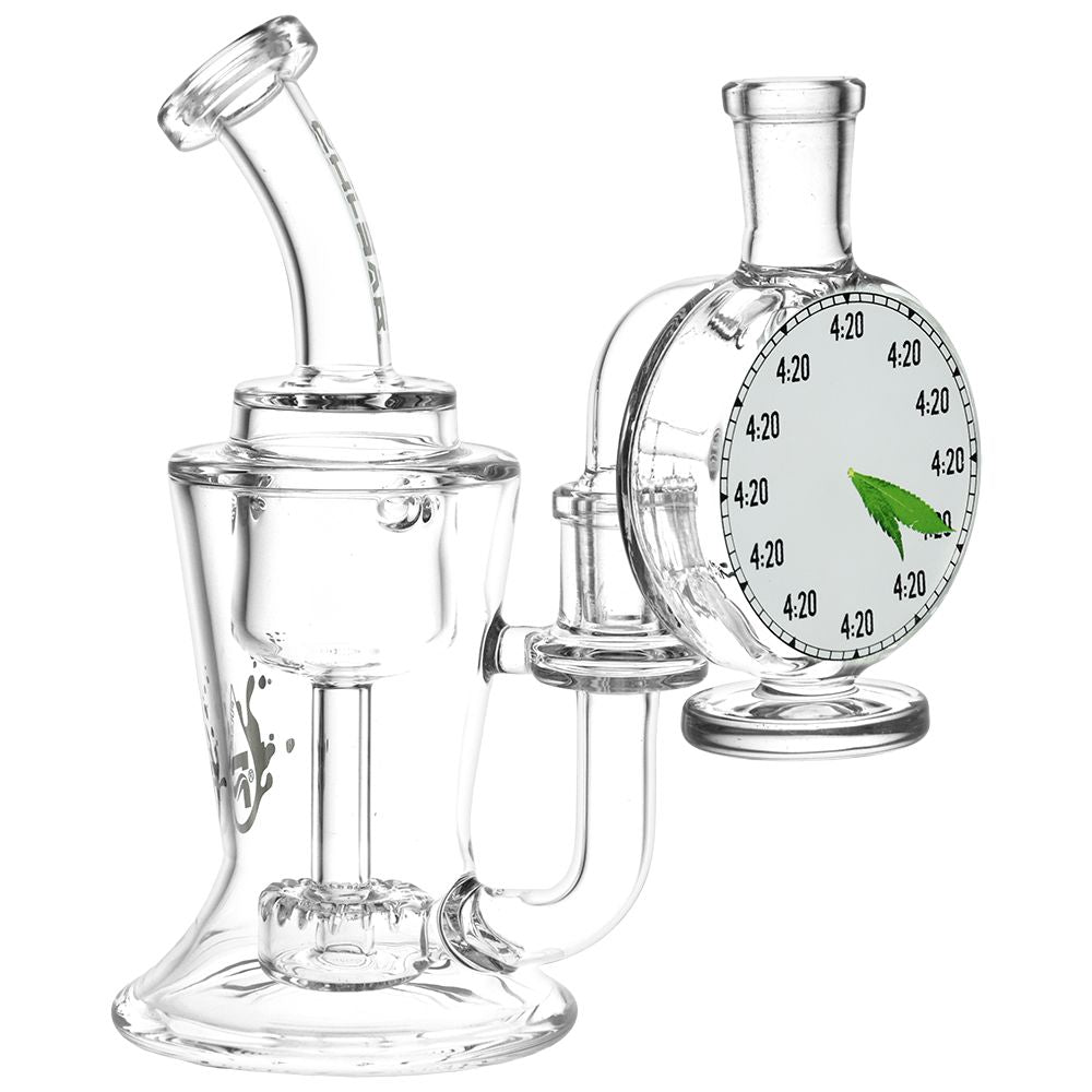 Pulsar 420 Timepiece Glass Ash Catcher - 4" / 14mm M / 90D - Discreet Smoker