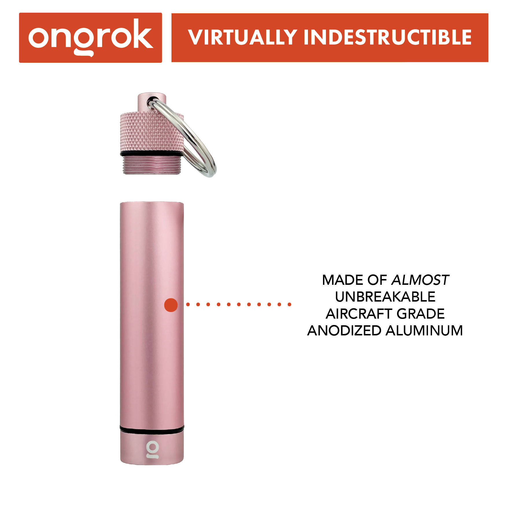 Ongrok Aluminum Storage Keychain - Discreet Smoker