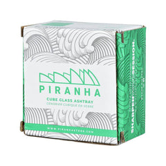 Piranha Scales Cube Glass Ashtray | 2.8" - Discreet Smoker
