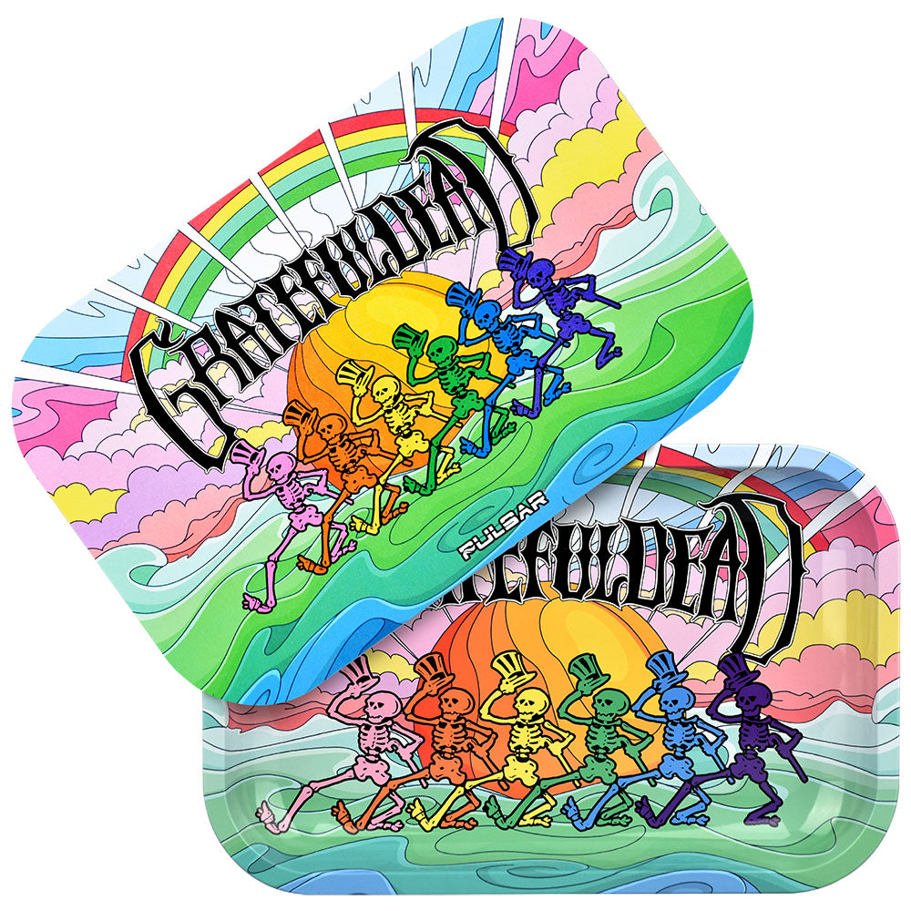 Grateful Dead x Pulsar Rolling Tray Kit | 11"x7" | Under the Rainbow - Discreet Smoker