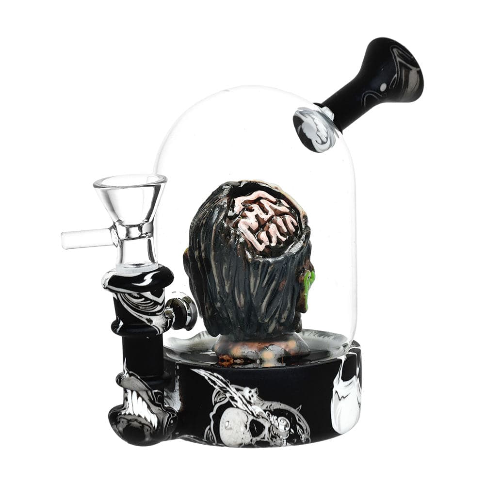 Zombie Head Bell Jar Water Pipe - 4.75" / 14mm F - Discreet Smoker