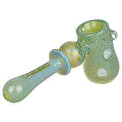 Pulsar Inside Print Glass Hammer Bubbler | THC Blueprint | 5.25" - Discreet Smoker