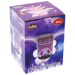 Fujima Lit as Hell Latch Lid Glass Jar - 22oz - Discreet Smoker