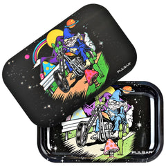 Pulsar Metal Rolling Tray w/ 3D Lid | Trippy Trip - Discreet Smoker