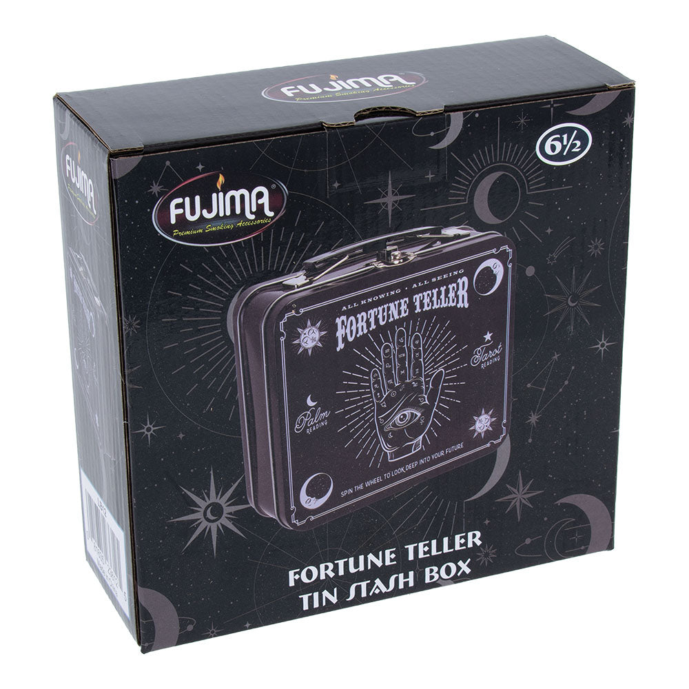 Fujima Handled Tin Stash Box | 6.5" - Discreet Smoker
