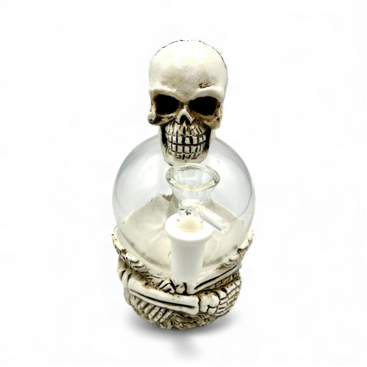 Skull Globe Head Glass Bong - Discreet Smoker