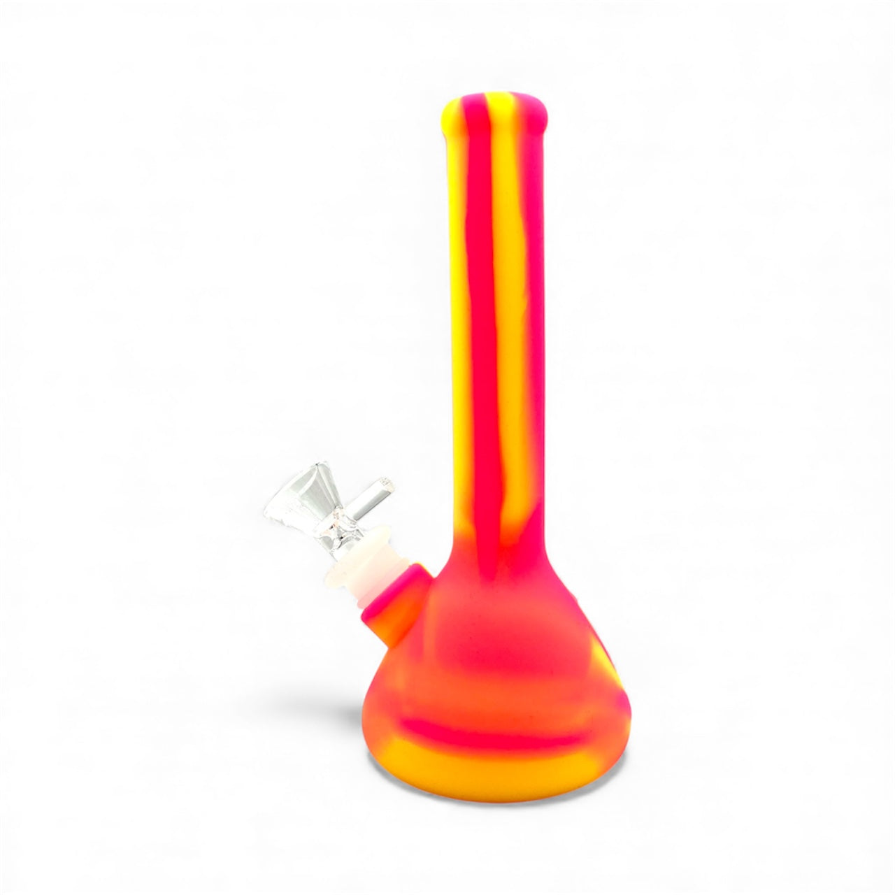 Neon Swirl Silicone Beaker Bong - Discreet Smoker
