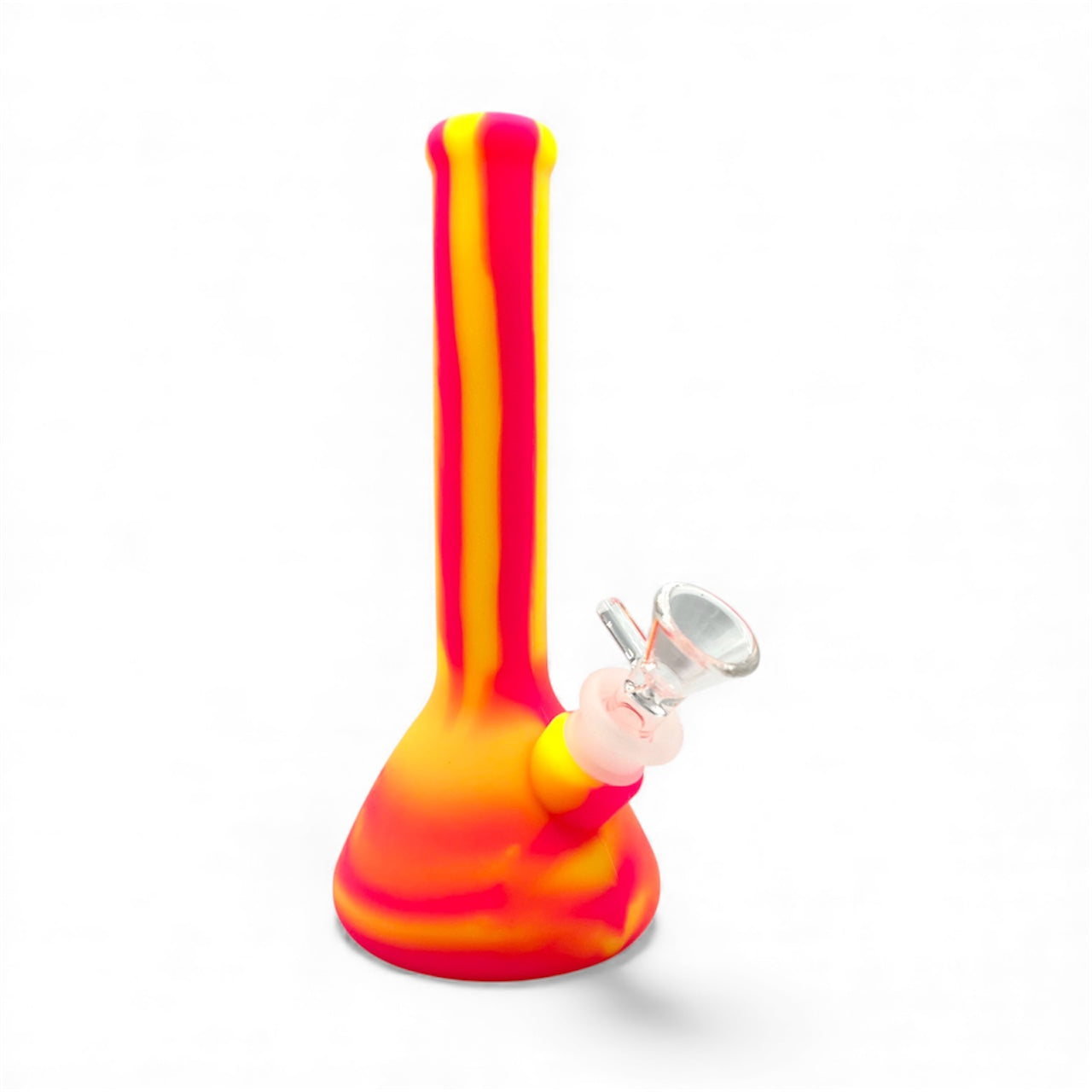 Neon Swirl Silicone Beaker Bong - Discreet Smoker
