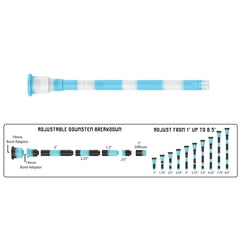 White Rhino Adjustable Silicone Downstem - Discreet Smoker