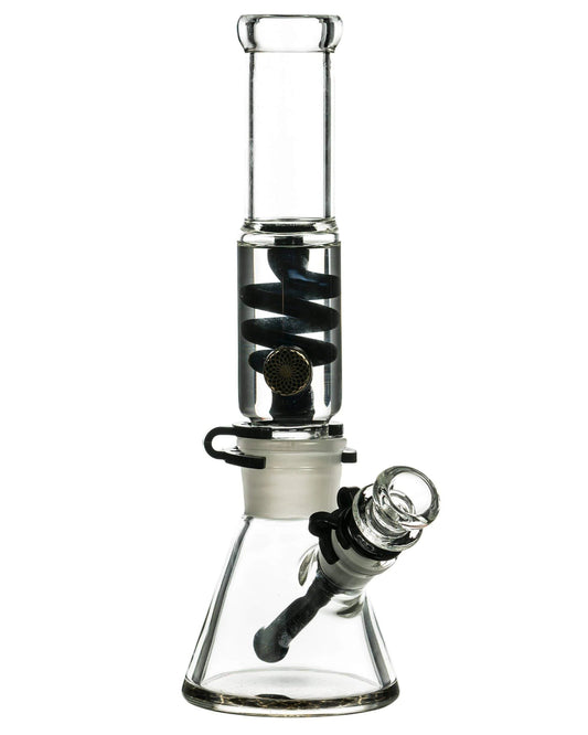 1Stop Glass 12" Freezable Glycerin Coil Beaker Bong - Discreet Smoker