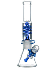 1Stop Glass 12" Freezable Glycerin Coil Beaker Bong - Discreet Smoker