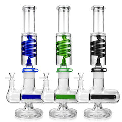 1Stop Glass 16 inches Glycerin Inline Perc Bong - Discreet Smoker