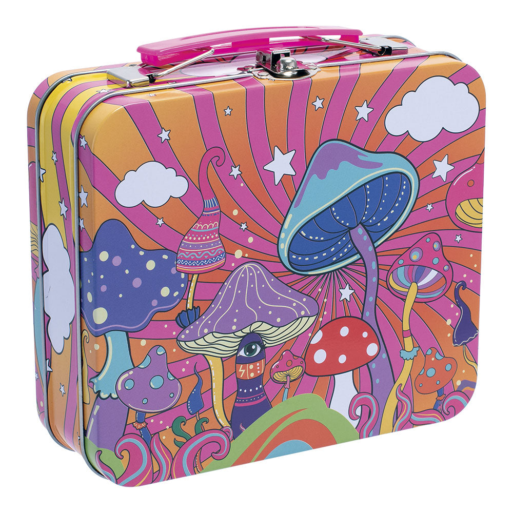 Fujima Handled Tin Stash Box | 6.5" - Discreet Smoker