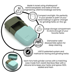 FONZ Grinder & Case - Caribbean - Discreet Smoker