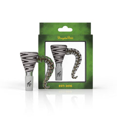 SWIRL MARTINI WITH HORN PULL FLOWER BOWL - Discreet Smoker